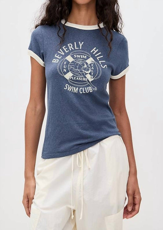 Re/Done - 60's Slim Ringer Swim Club Tee