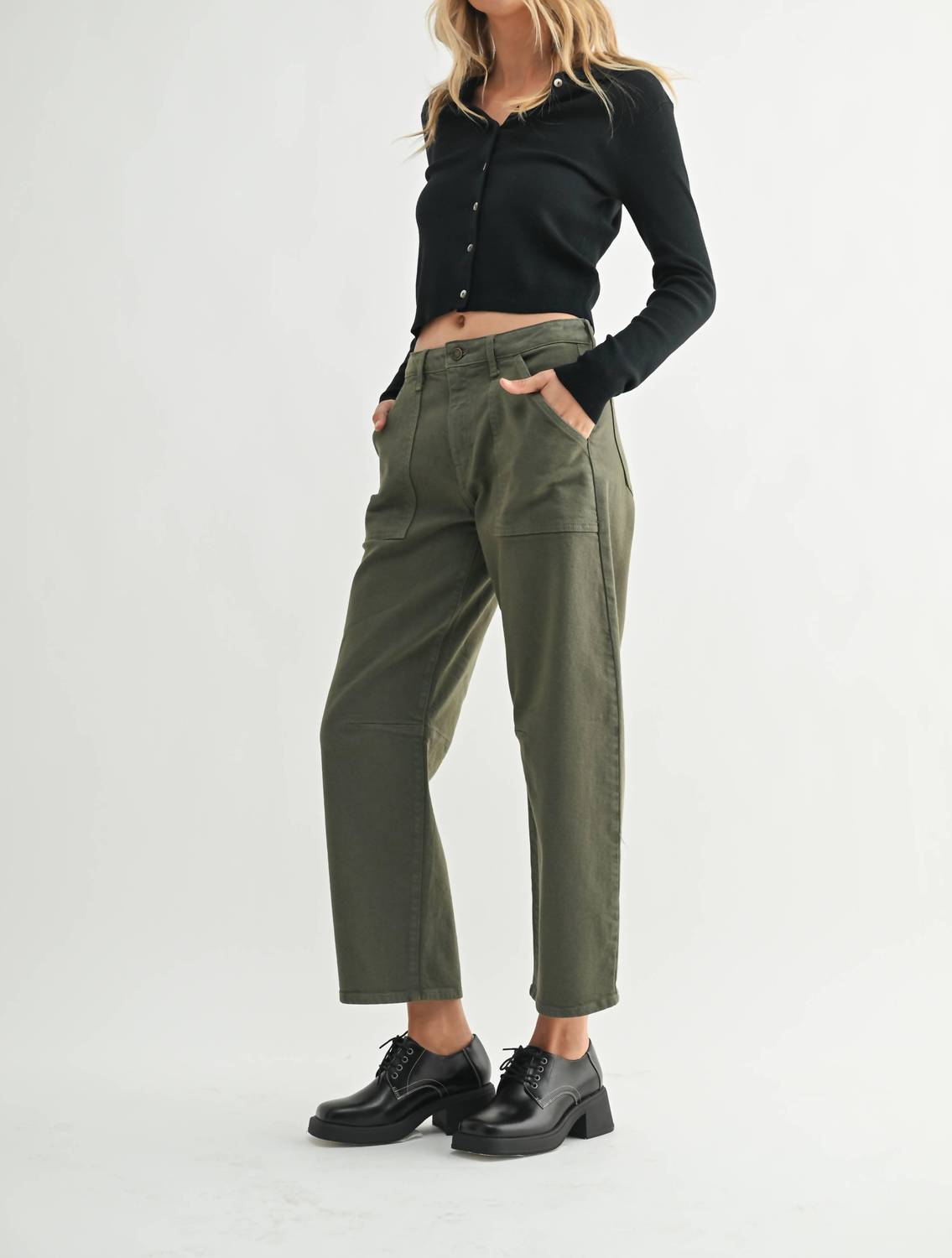 Just Black Denim - Utility Seamed Barrel Jeans