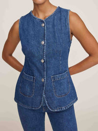 Dl1961 - Women'S - Amalie Button Front Sleeveless Top