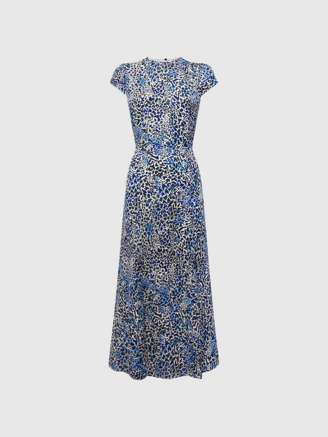 Reiss - Livia Printed Cut Out Back Midi Dress