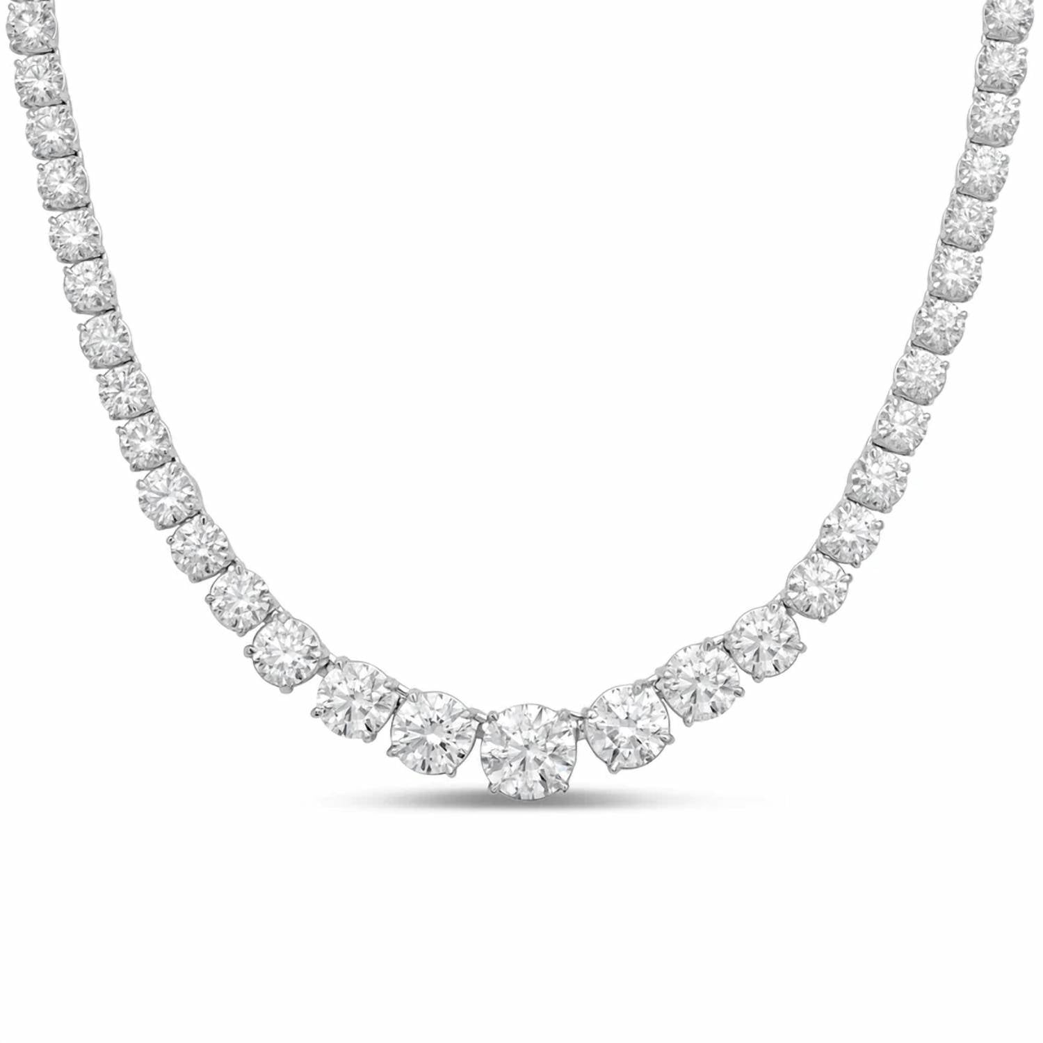 Diana M Jewels - Women's Round Lab-Grown Diamond Pendant Necklace (110.00 Ct) - Signature