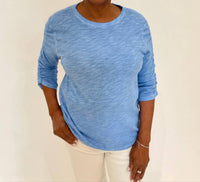 Elliott Lauren - Hannah Crew Neck Ruched Sleeve Tee