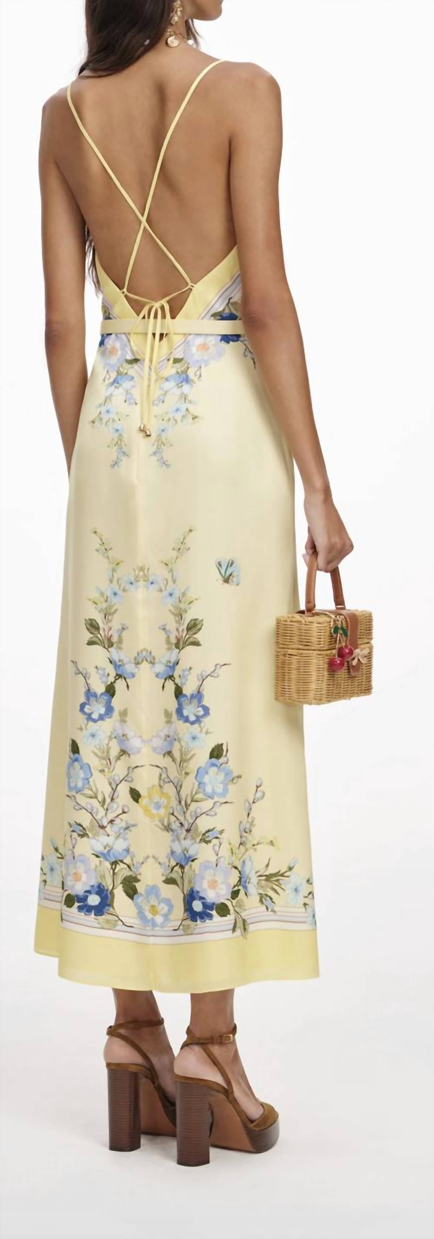 Self-Portrait - SPAGHETTI STRAPS MIDI DRESS