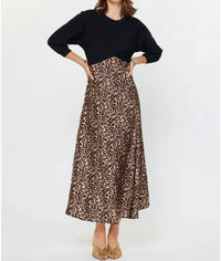 Current Air - Mixed Media Midi Dress