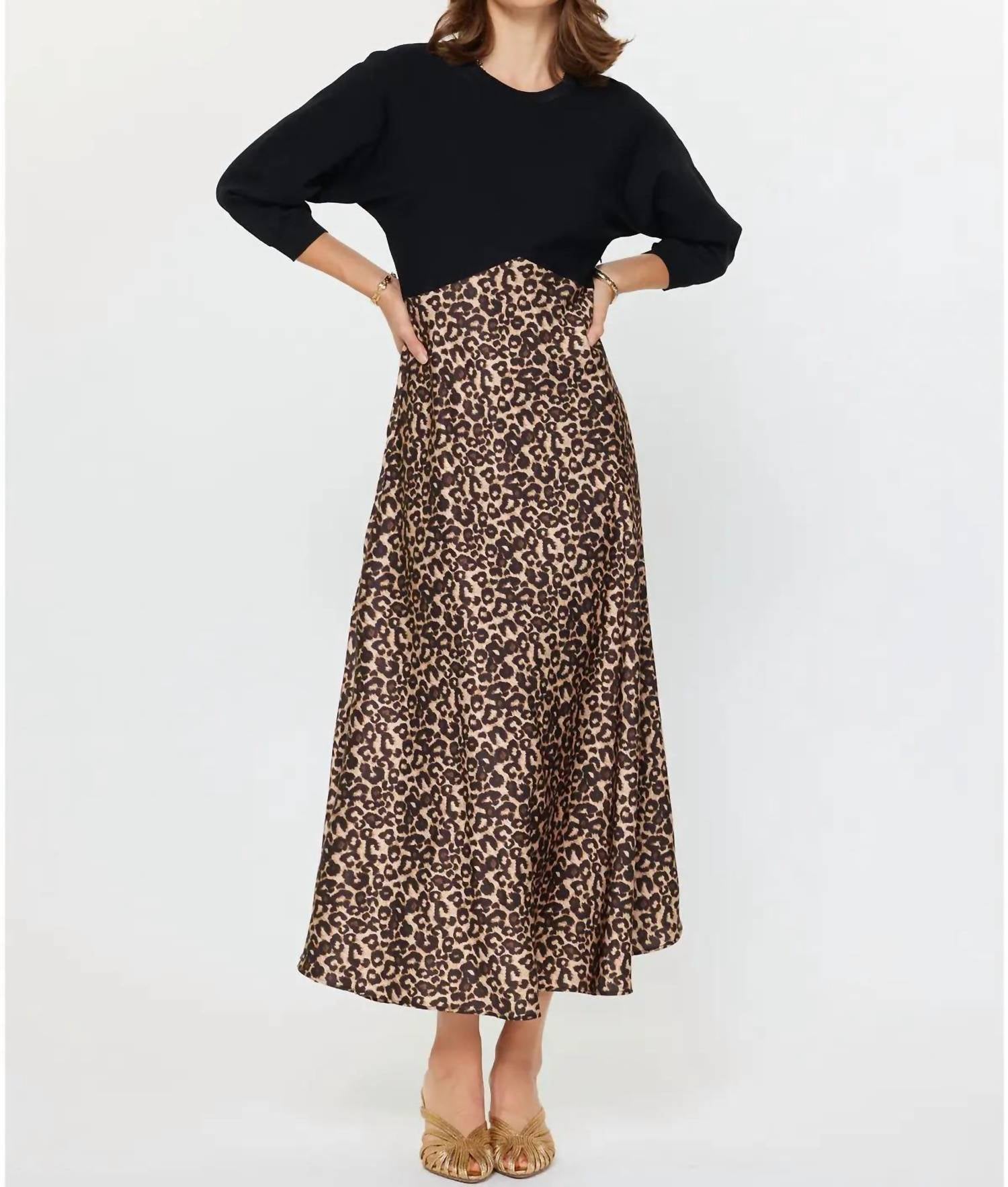 Current Air - Mixed Media Midi Dress