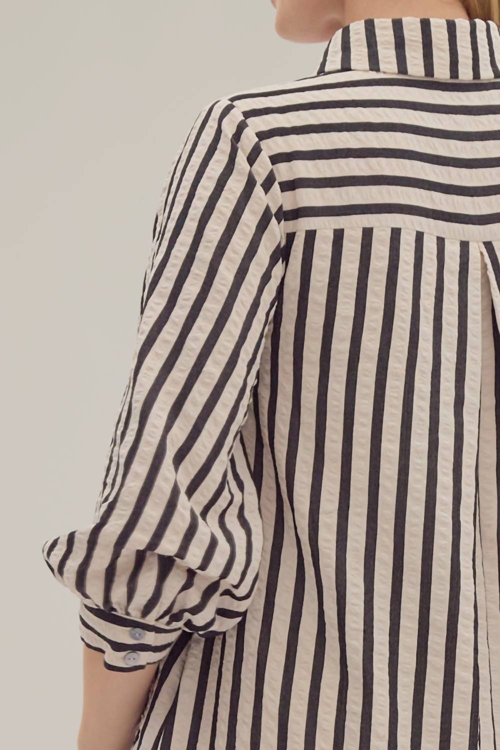 Entro - Striped Seersucker Mini Dress