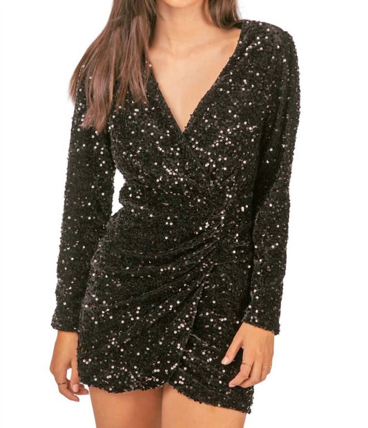 Very J - Sequin Glitter Holiday Mini Dress