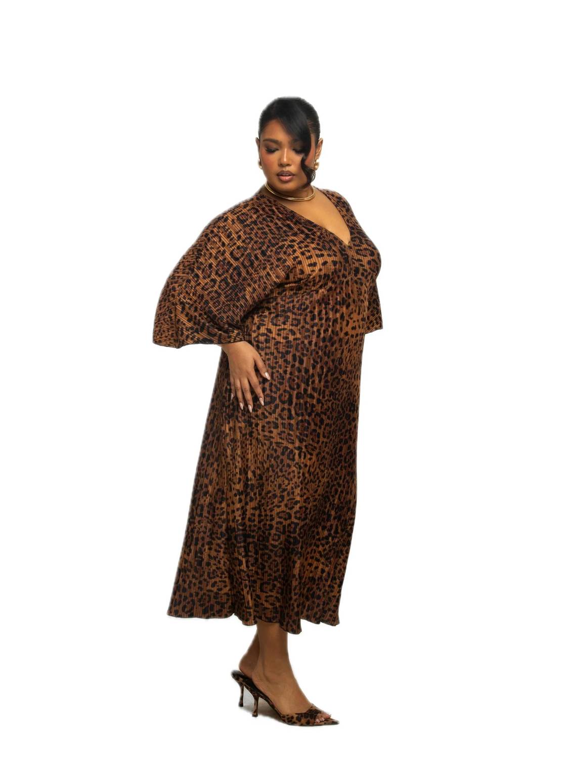 Fashion Szn Curve - Leopard Print Midi Dress