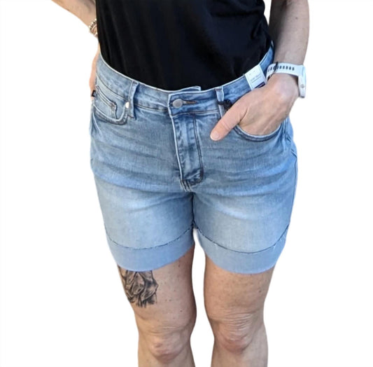 Judy Blue - Tummy Control Cool Denim Shorts