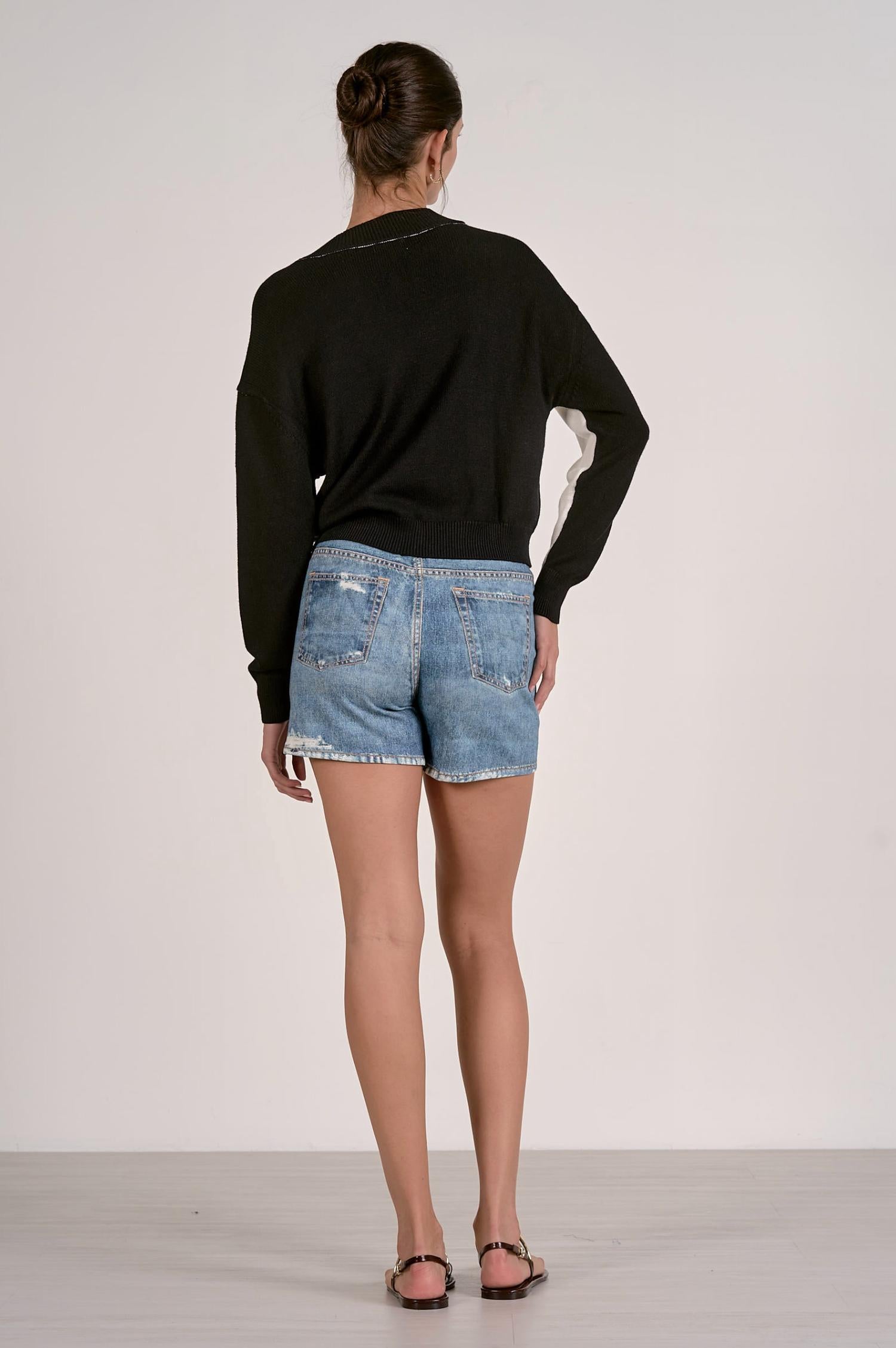 Elan - Women's Mira Denim Sweat Shorts