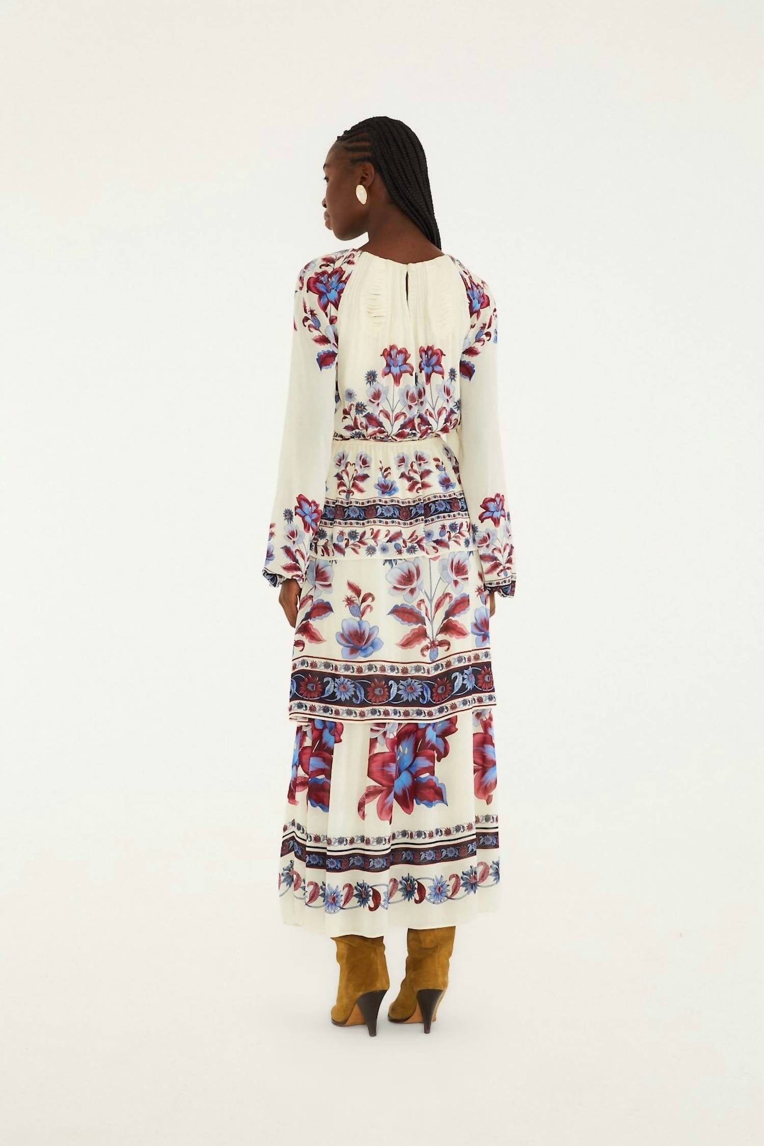 Farm Rio - Malu Long Sleeve Maxi Dress