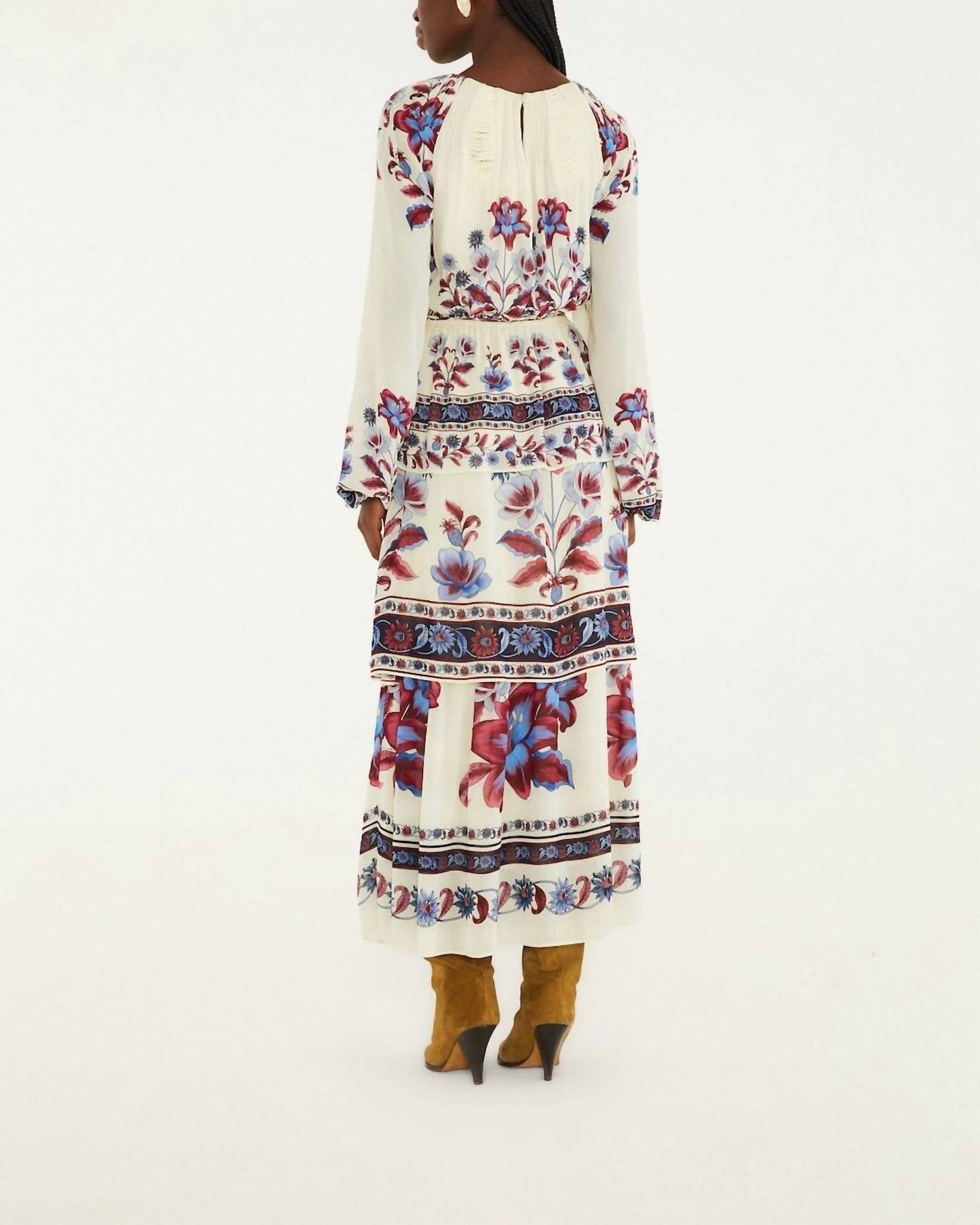 Farm Rio - Malu Long Sleeve Maxi Dress