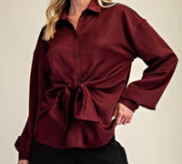 Glam - Midnight Tie Detail Top