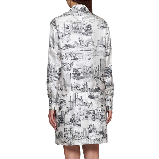 Maxmara - Printed Twill Silk Shirt Dress