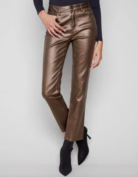 Charlie B - Slime Leg Metallic Wax Twill Pant