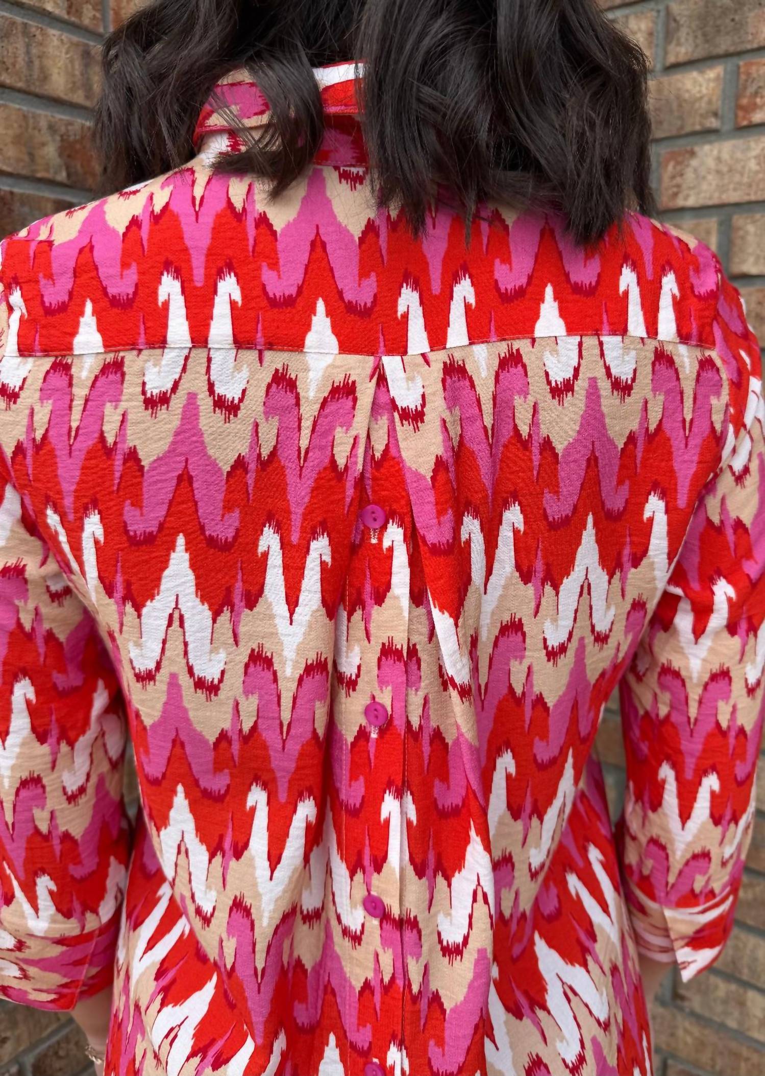 Boho Chic - Chevron Button Up Shirt