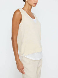 Brochu Walker Morrow Top in ecru - women's sweater - detail view