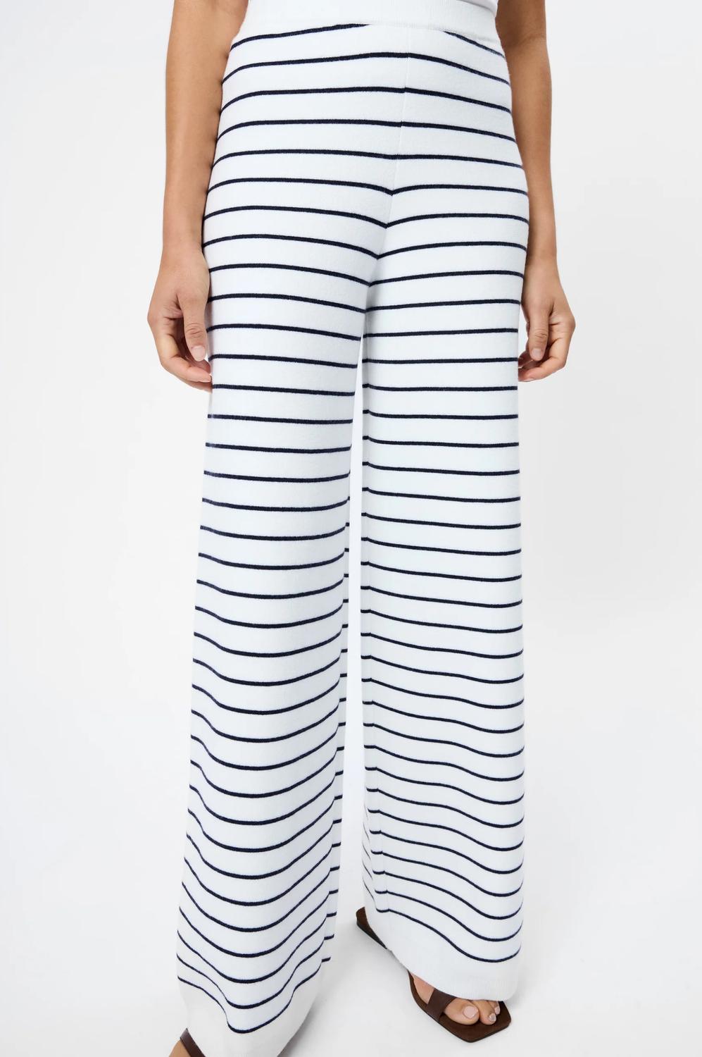 French Connection - Marley Knit Striped Wide Leg Pants