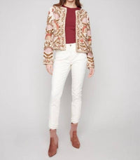 Charlie B - Embroidered Open Front Jacket