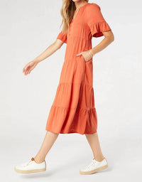 Coco + Carmen - Margaux Tiered Ruffle Sleeve Dress