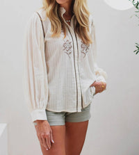 Exvoto - Harlow Embroidered Blouse