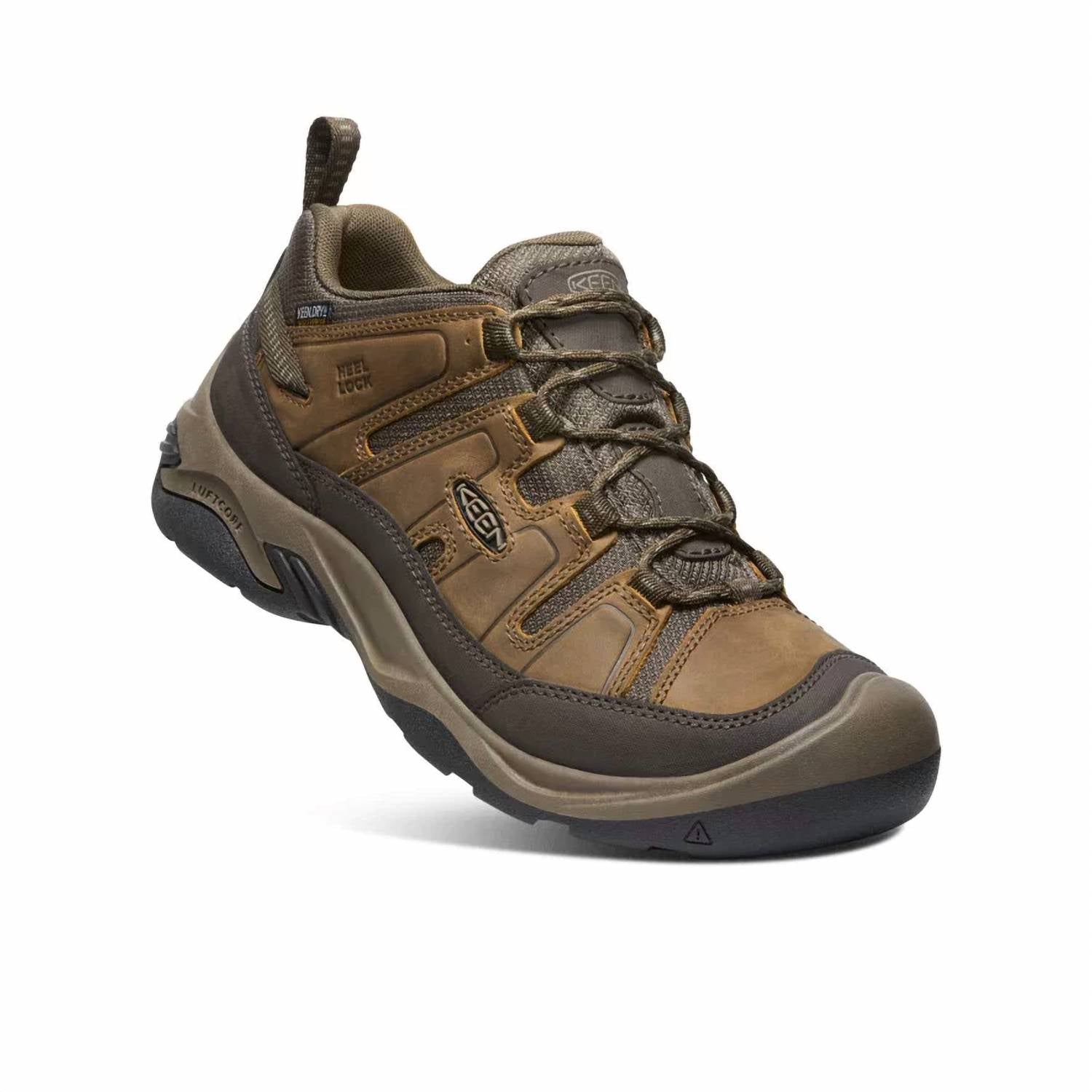 Keen Men's Circadia Waterproof Wide Hiking Shoe in shitake brindle - men's shoe