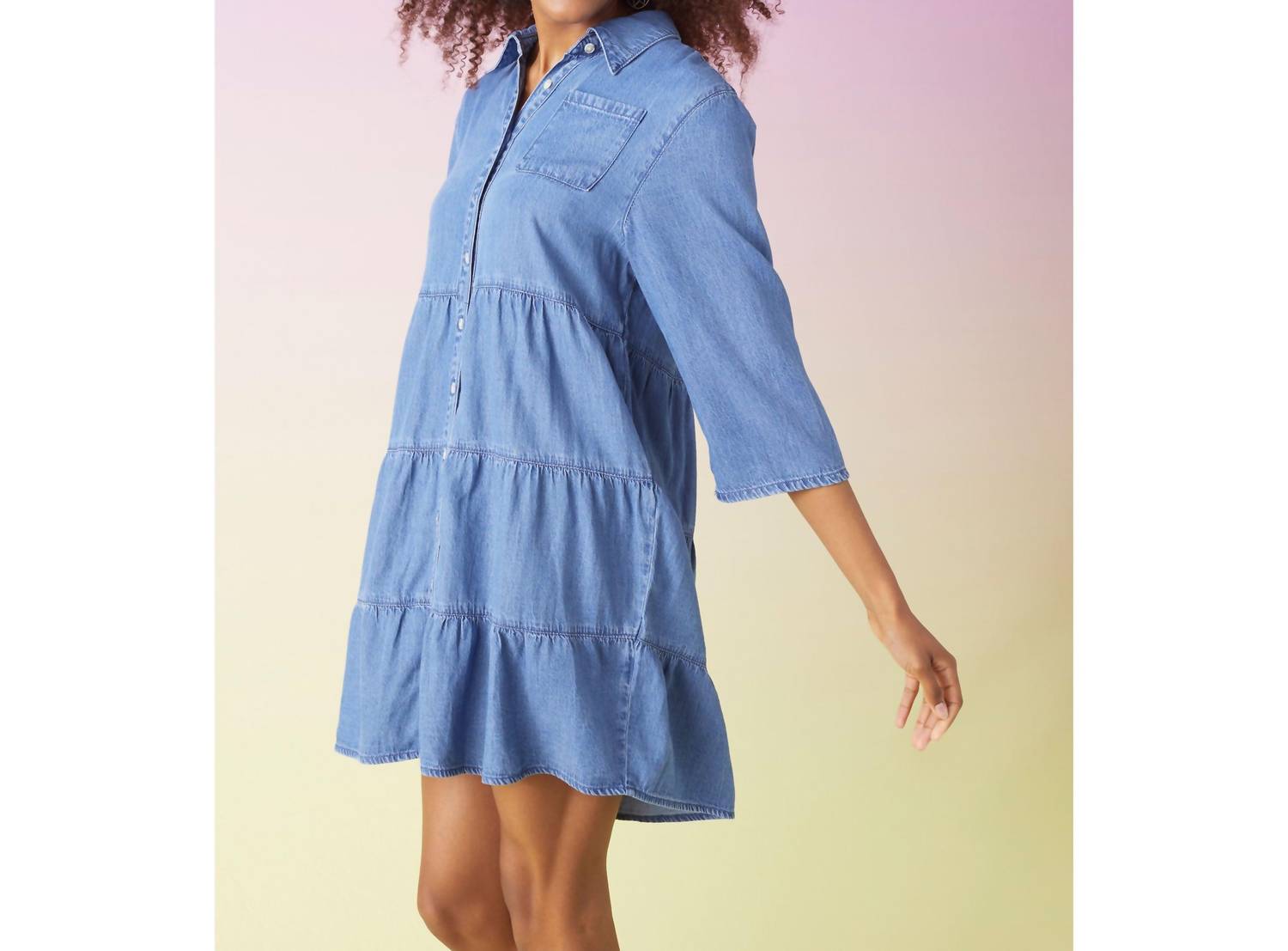 Coco + Carmen - Marissa Tiered Chambray Dress