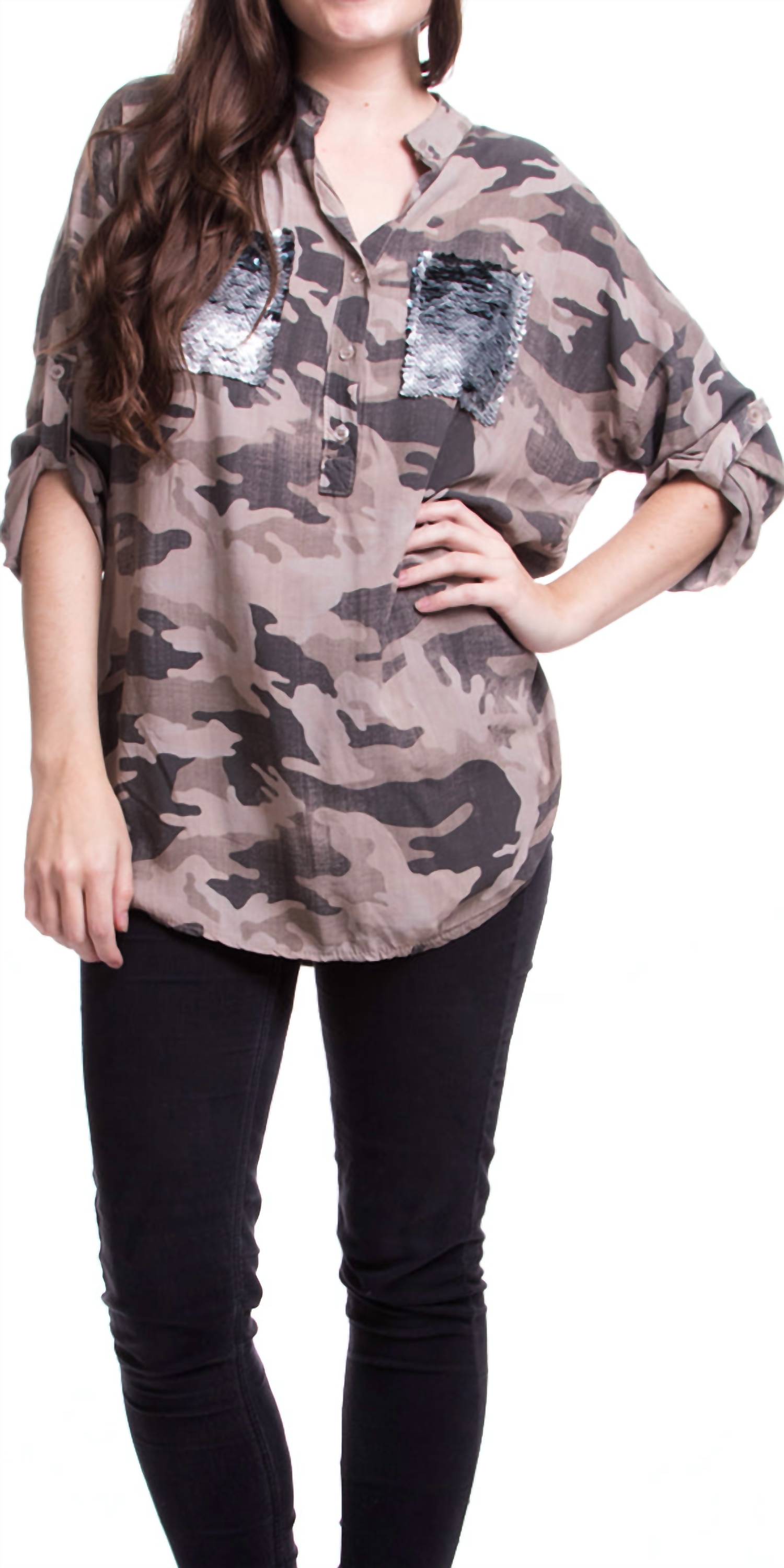 Gigi Moda - Leona Button Top