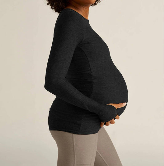 Beyond Yoga - Featherweight Count On Me Maternity Crew Pullover