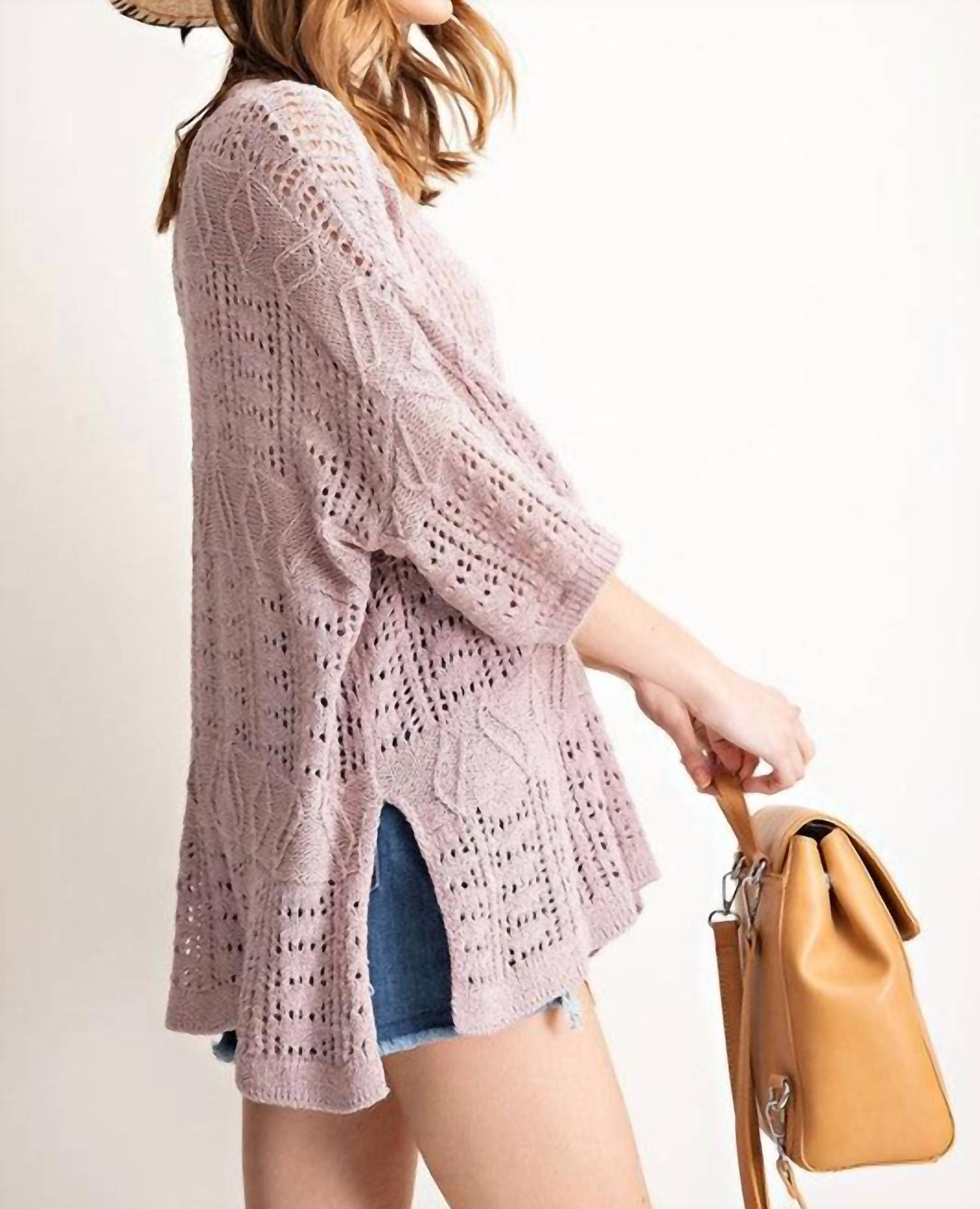 Easel - Light Sweater Knit Top