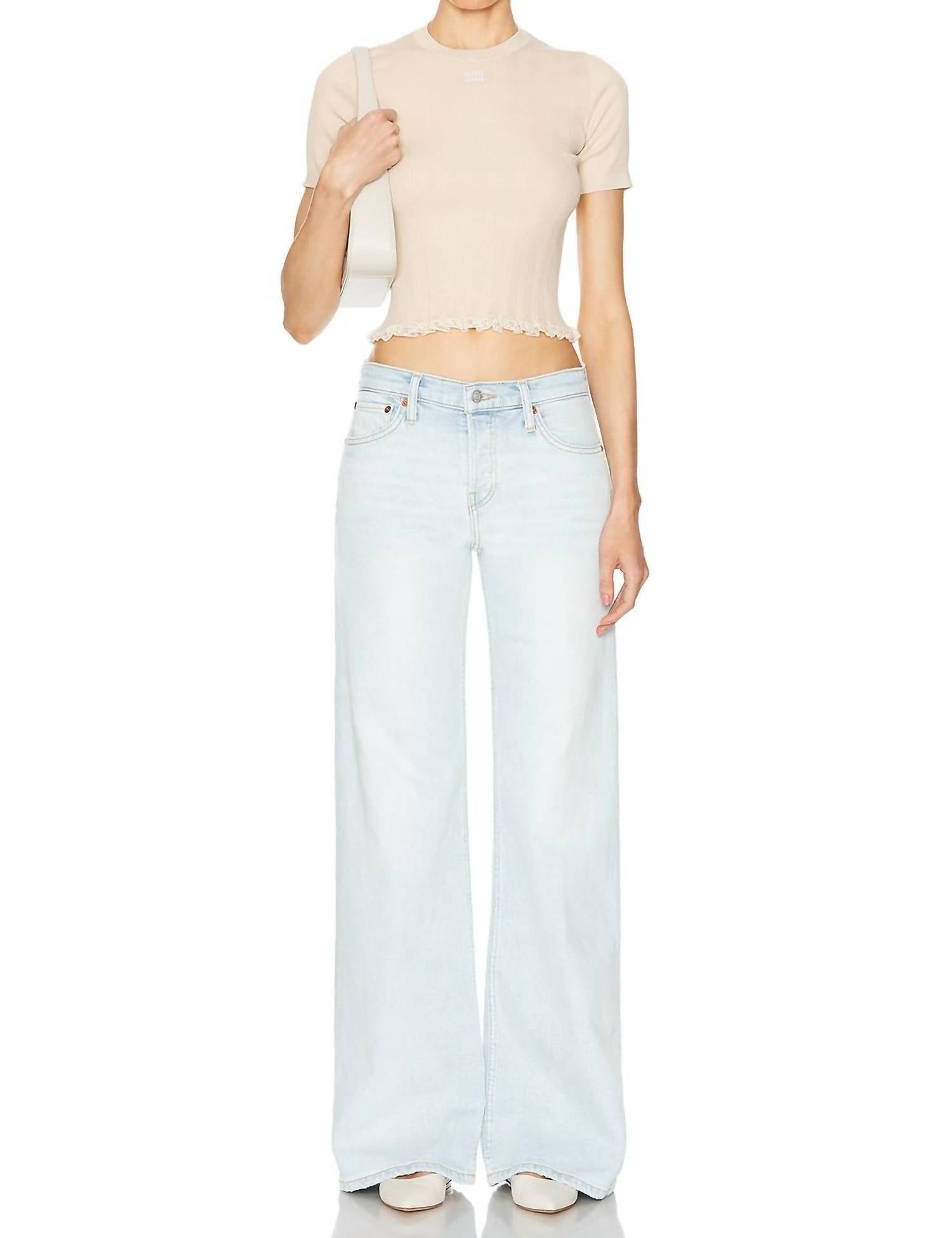 Re/Done - Mid Rise Wide Leg Jean