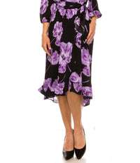 Maison Tara - Faux Wrap Floral Midi Dress