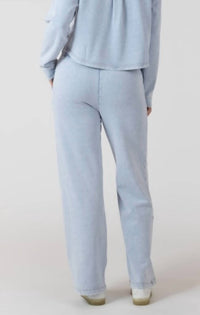 Dex Clothing Knit Lounge Pants in light wash - women's pants - detail view