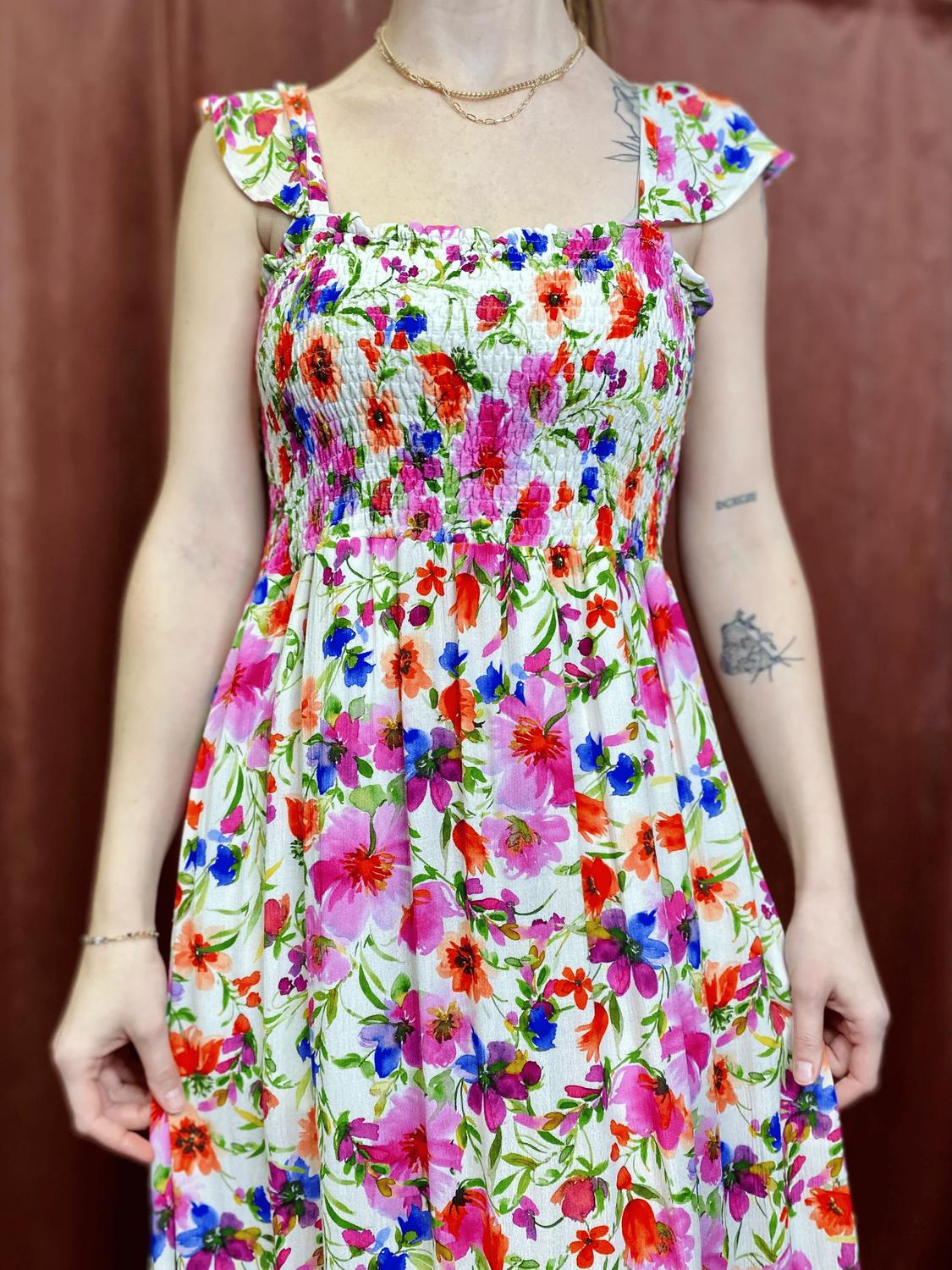 Dear John Denim - Emilie Smocked Maxi Dress