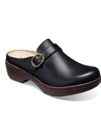 Samuel Hubbard Women's Cascade Clog in black - women's shoe - detail view