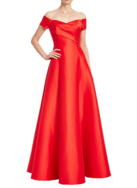 Badgley Mischka - Mikado Off Shoulder Aline Gown