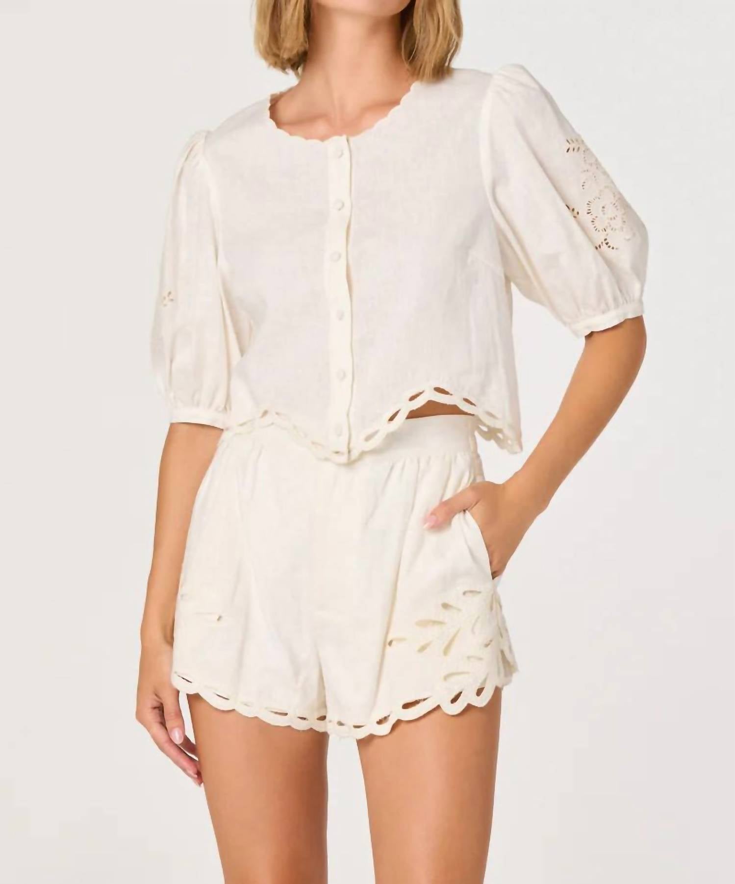 Astr - Joellyn Button Front Top