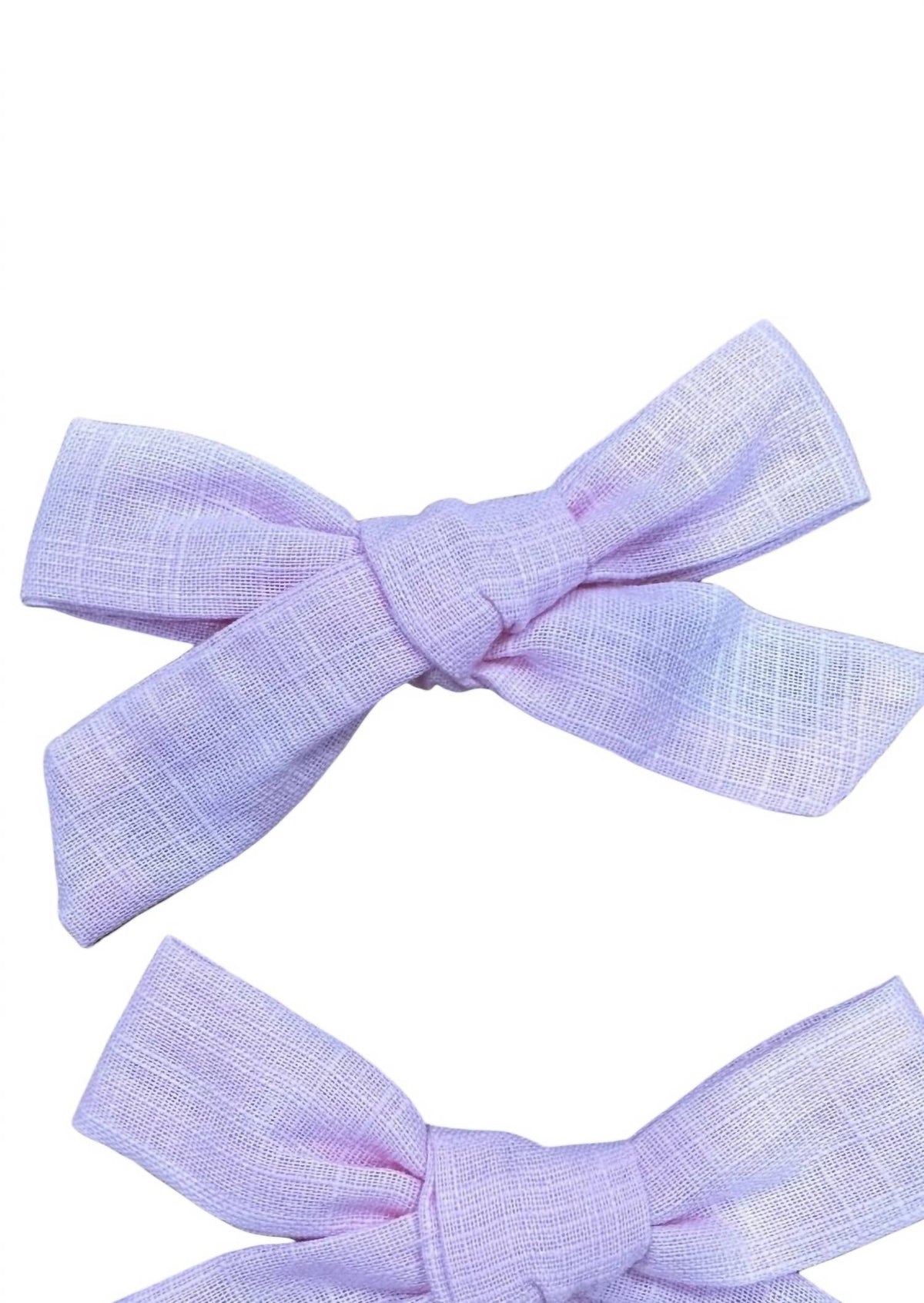 Twinkled Twig - Kids Linen Hair Bows - 2 Piece