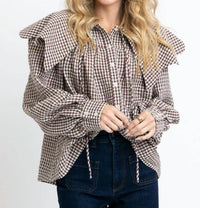 Karlie - Haven Gingham Poplin Top