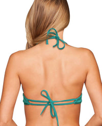 Zali - Peacock Underwire Halter Tie Back Bikini Top