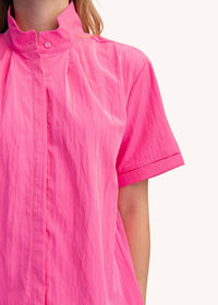 Glam - Chloe Stand Collar Mini Shirt Dress