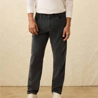Faherty Stretch Terry Corduroy 5-Pocket Pant - 32" in steel river - men's pants