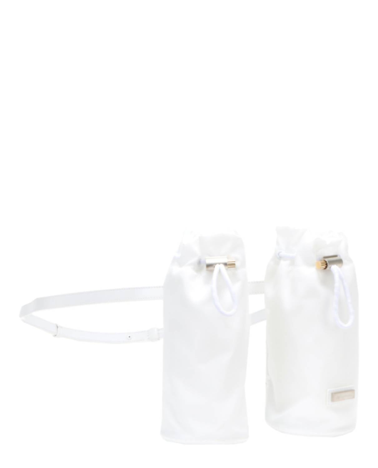 Salvatore Ferragamo Women's Double-bottle Belt Bag in white - women's bag - detail view