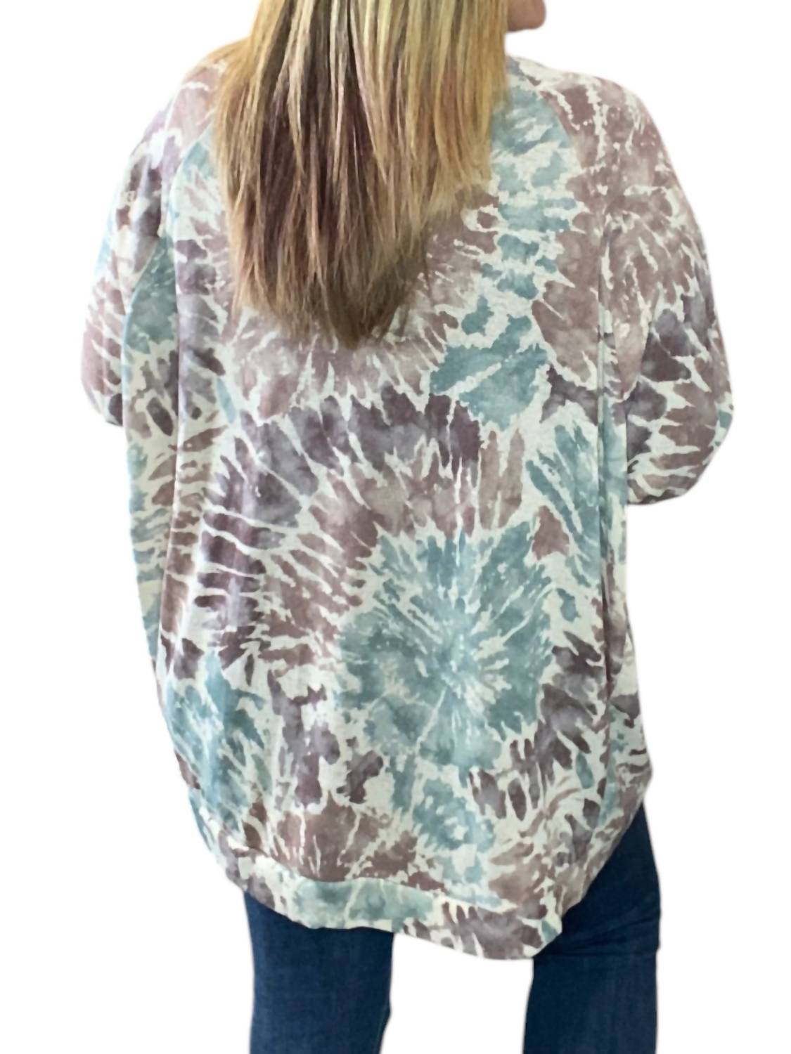Honeyme - Tie Dye Dolman Cardigan