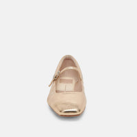 Dolce Vita Women's Reyes Mary Jane Ballet Flats in gold distressed leather - women's flats - view 6