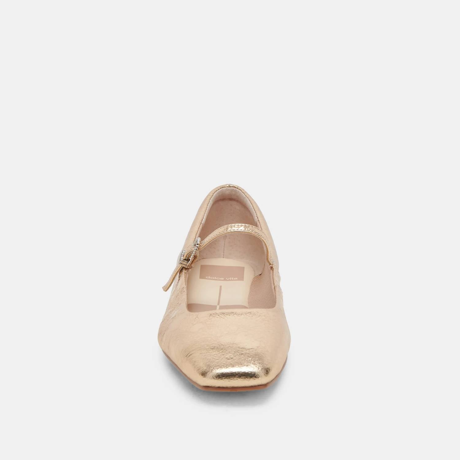 Dolce Vita Women's Reyes Mary Jane Ballet Flats in gold distressed leather - women's flats - view 6