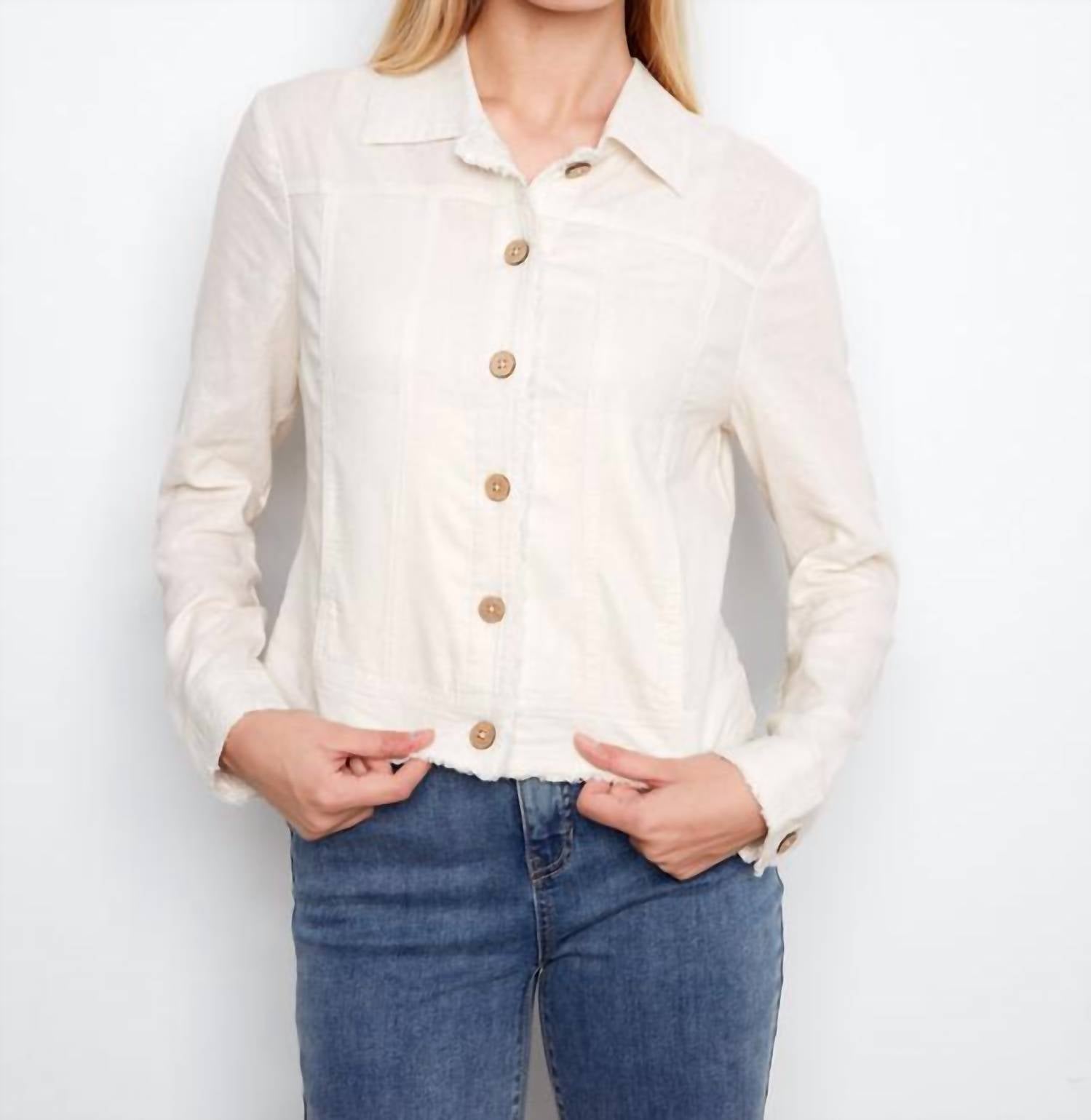 Charlie B - Foiled Linen Blend Jacket
