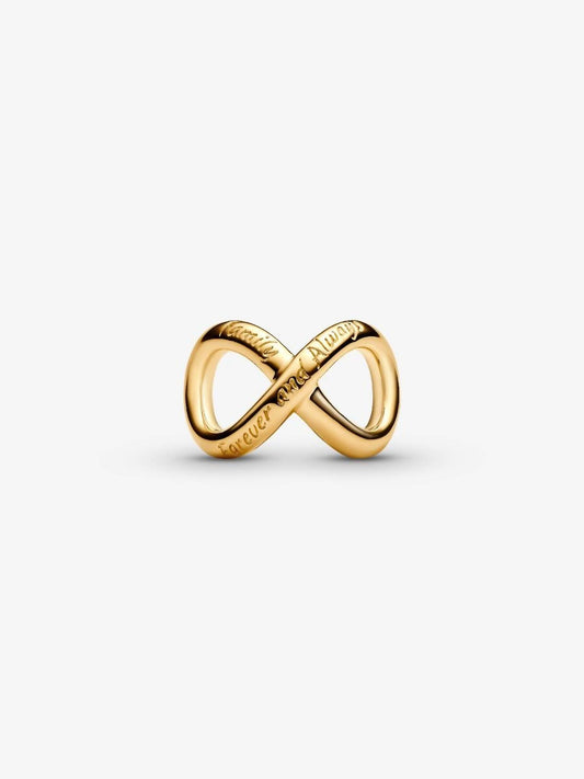 Pandora - Forever & Always Infinity Charm 14k gold plating charm only
