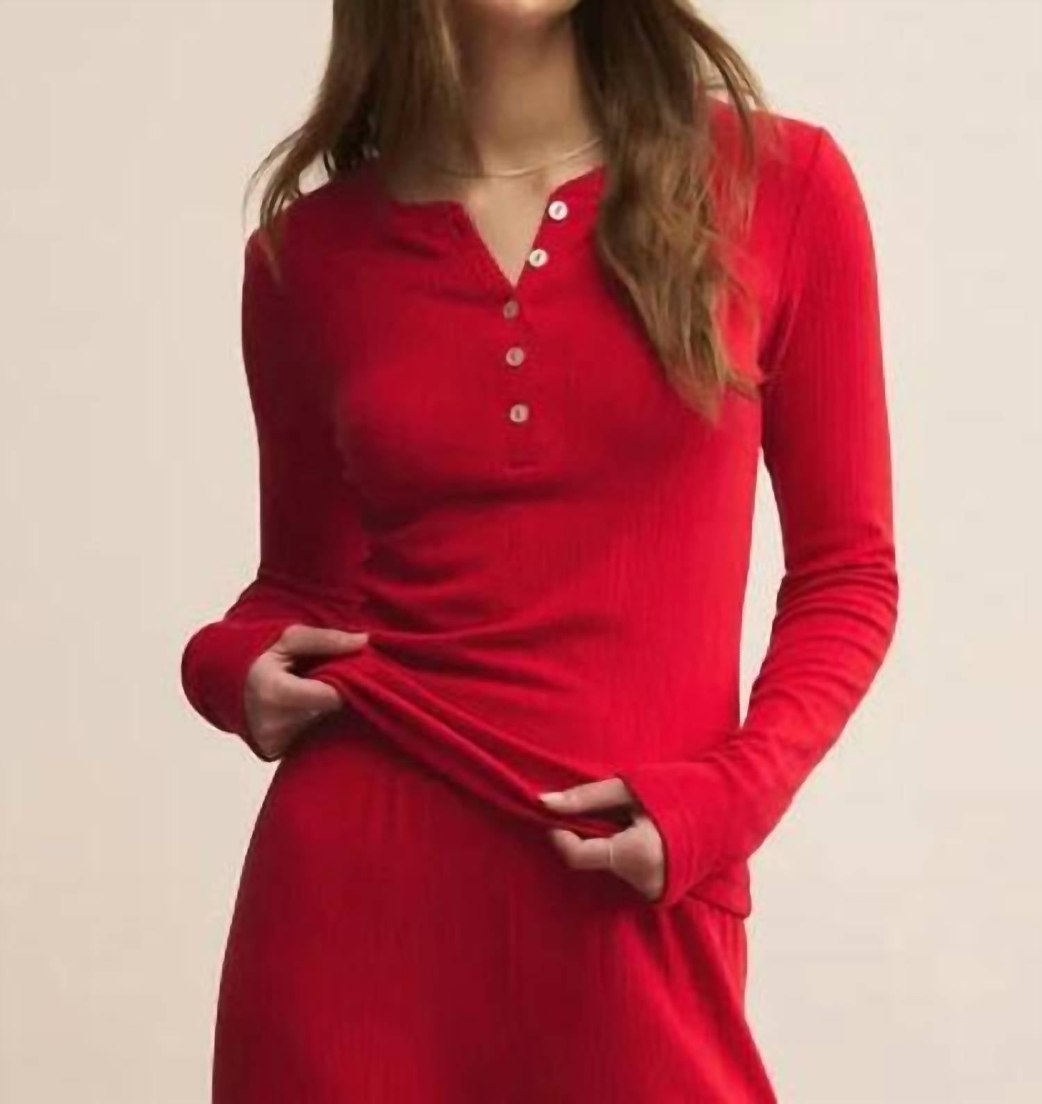 Z Supply - Holly Pointelle Long Sleeve Top
