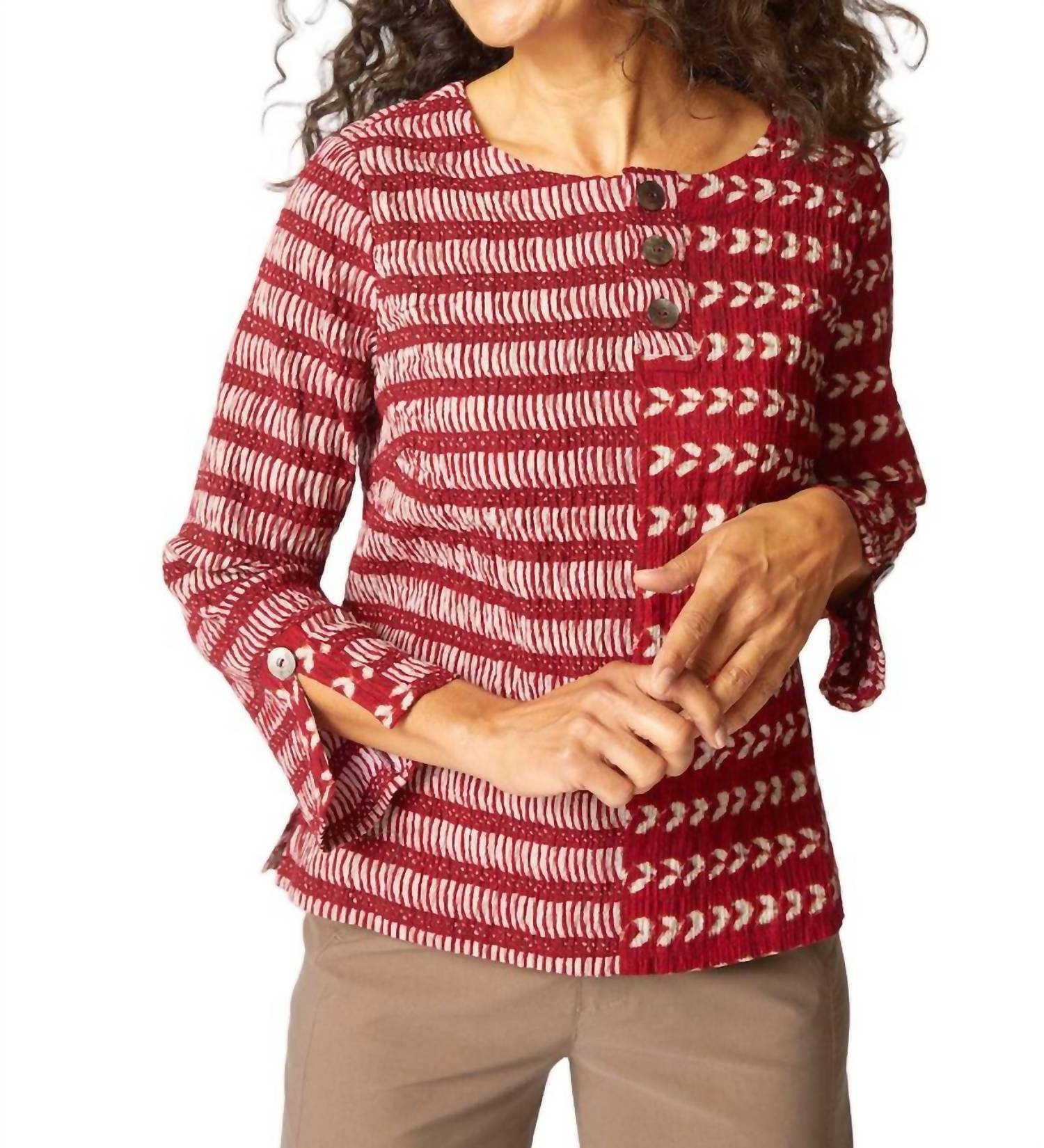 Habitat - Mixed Batiks Print Button Pullover